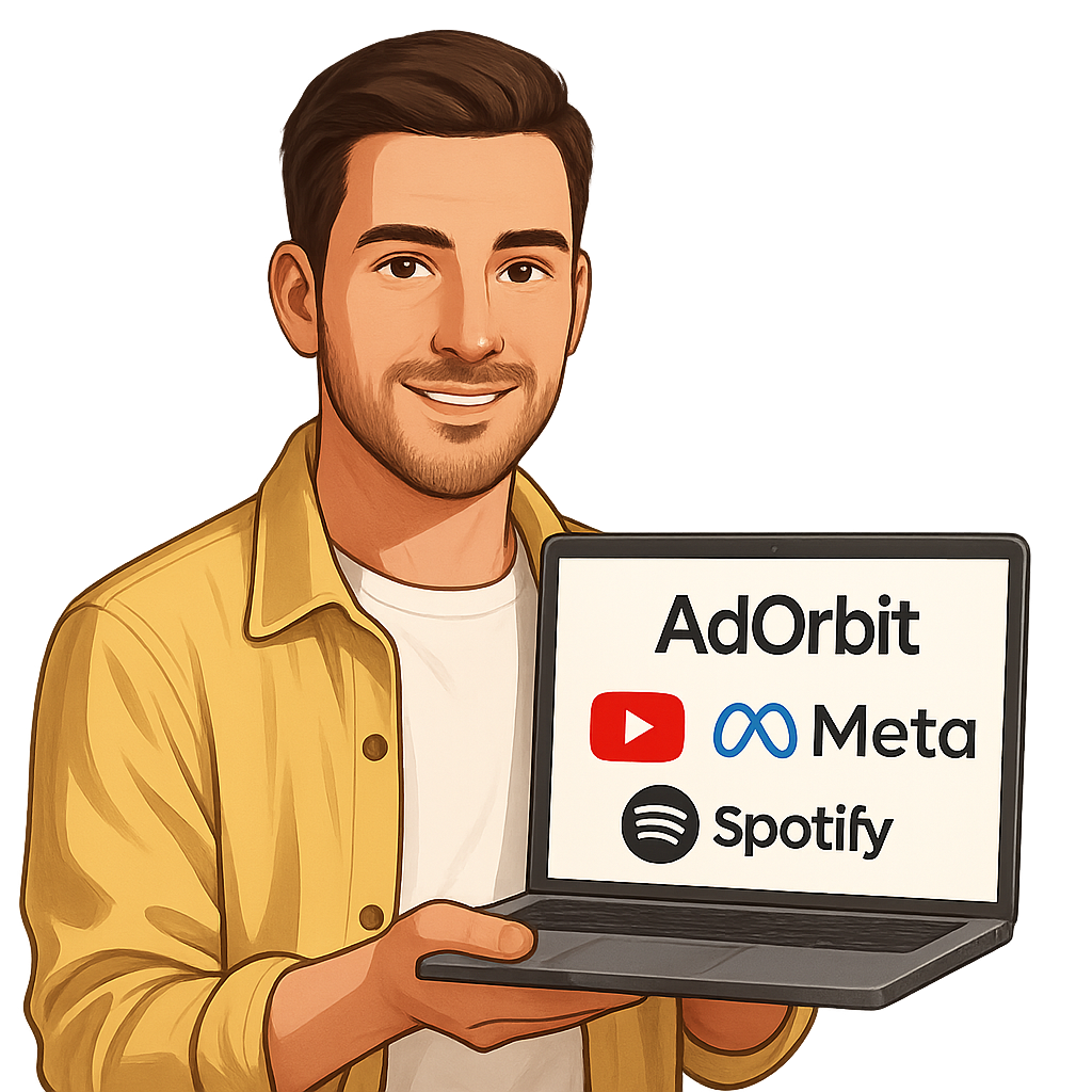 Panel de control de AdOrbit mostrando gráficos de una campaña